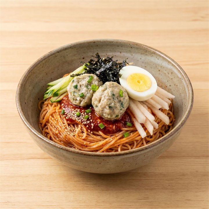 굴림비빔국수